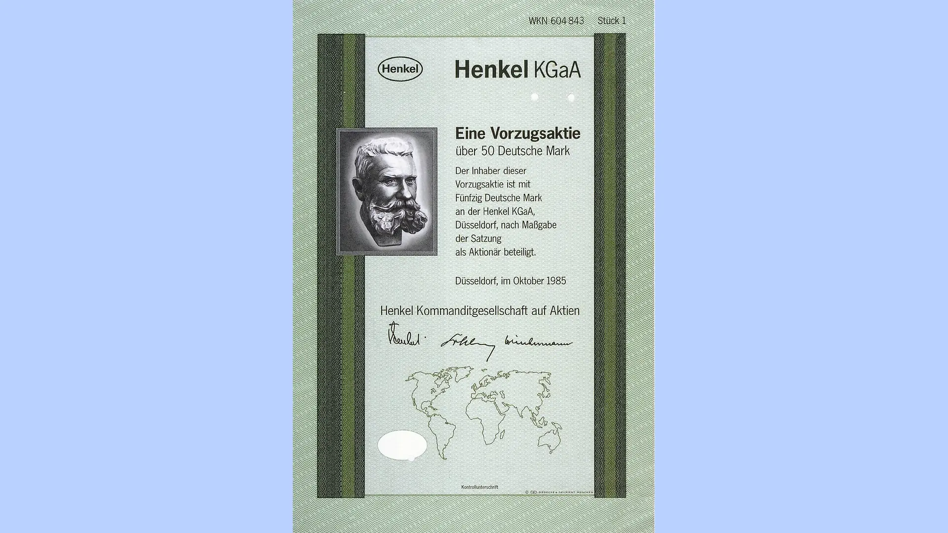 الطرح العام الأولي 1985: الشخصيات نفسها في بورصة دوسلدورف