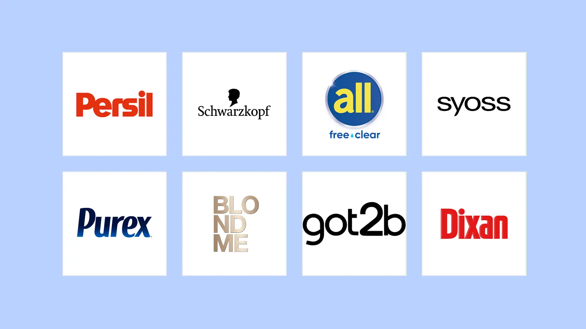 مجموعة مختارة من شعارات Henkel Consumer Brands.